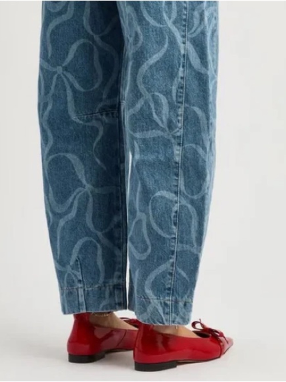 Damson Madder Felix Bow, wide leg barrel jeans size 16 - Picture 3 of 14